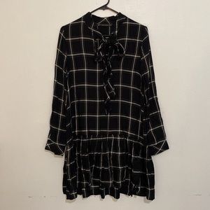 Zara plaid black dress